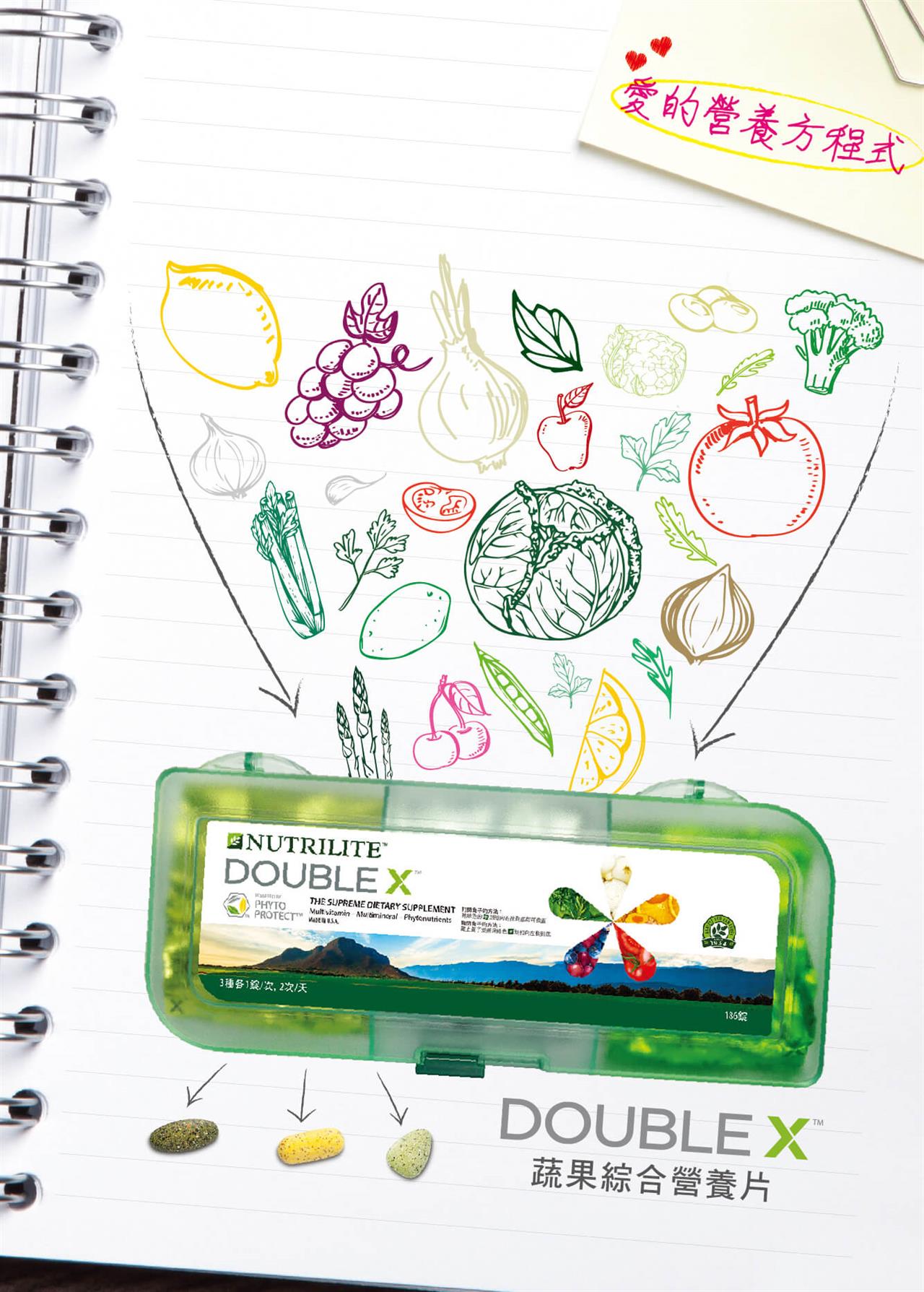 愛的營養方程式 DOUBLE X 蔬果綜合營養片