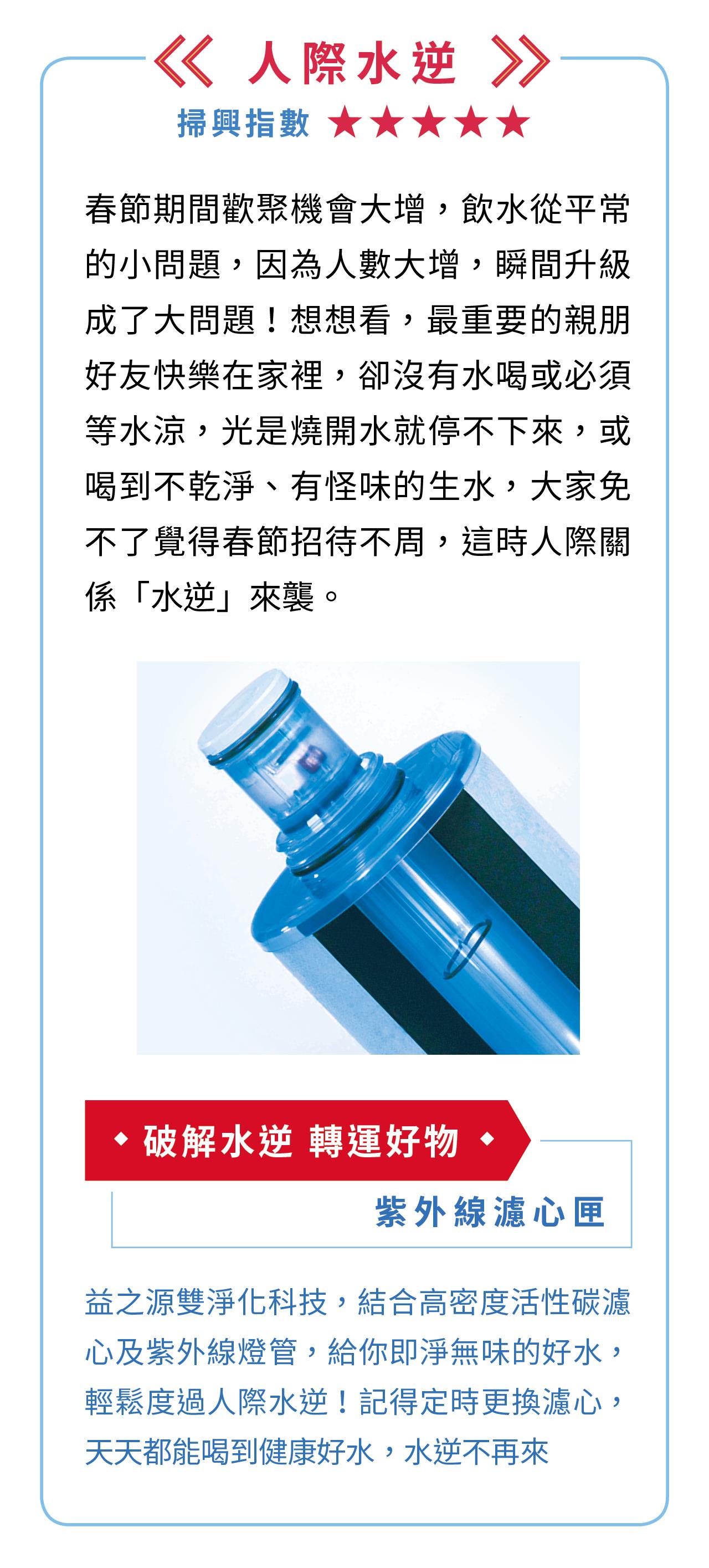 破解人際水逆 轉運好物  	紫外線濾心匣