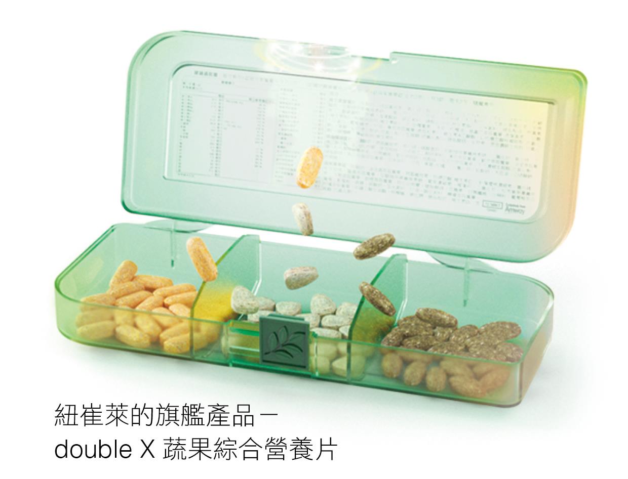 紐崔萊的旗艦產品－double X 蔬果綜合營養片
