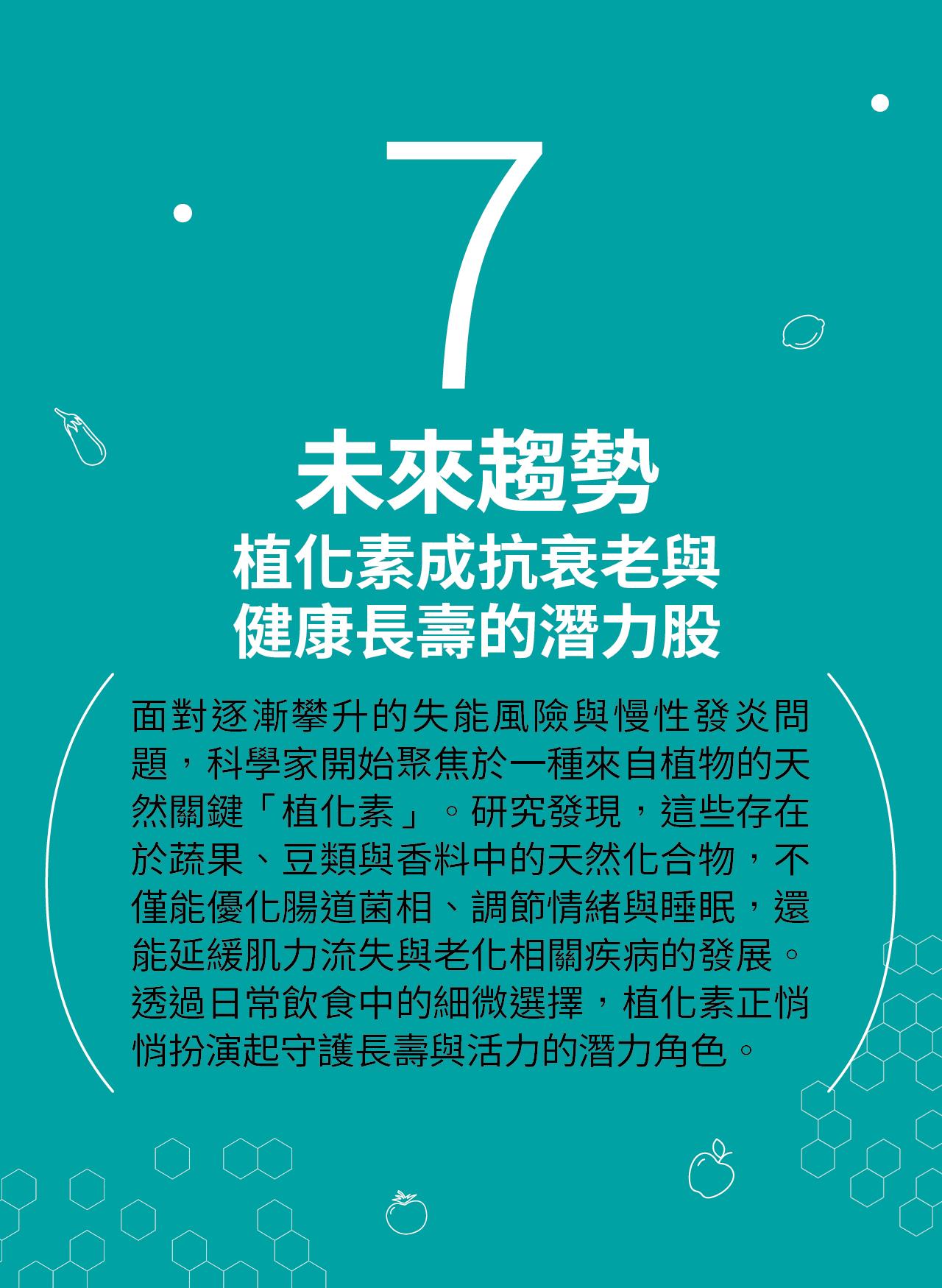 未來趨勢 植化素成抗衰老與健康長壽的潛力股