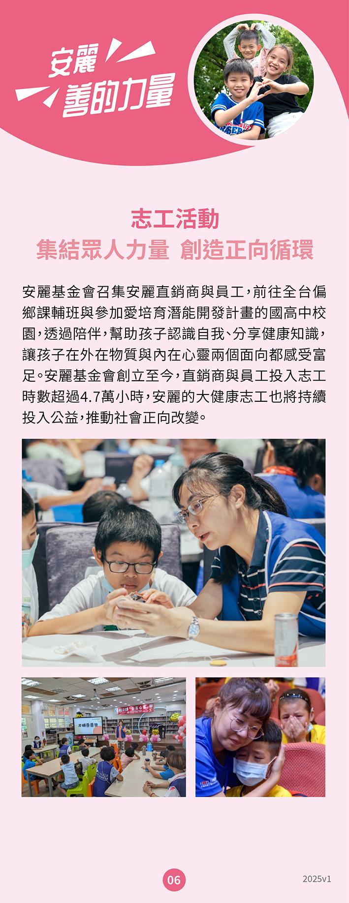 安麗 善的力量 希望工場慈善基金會 志工活動