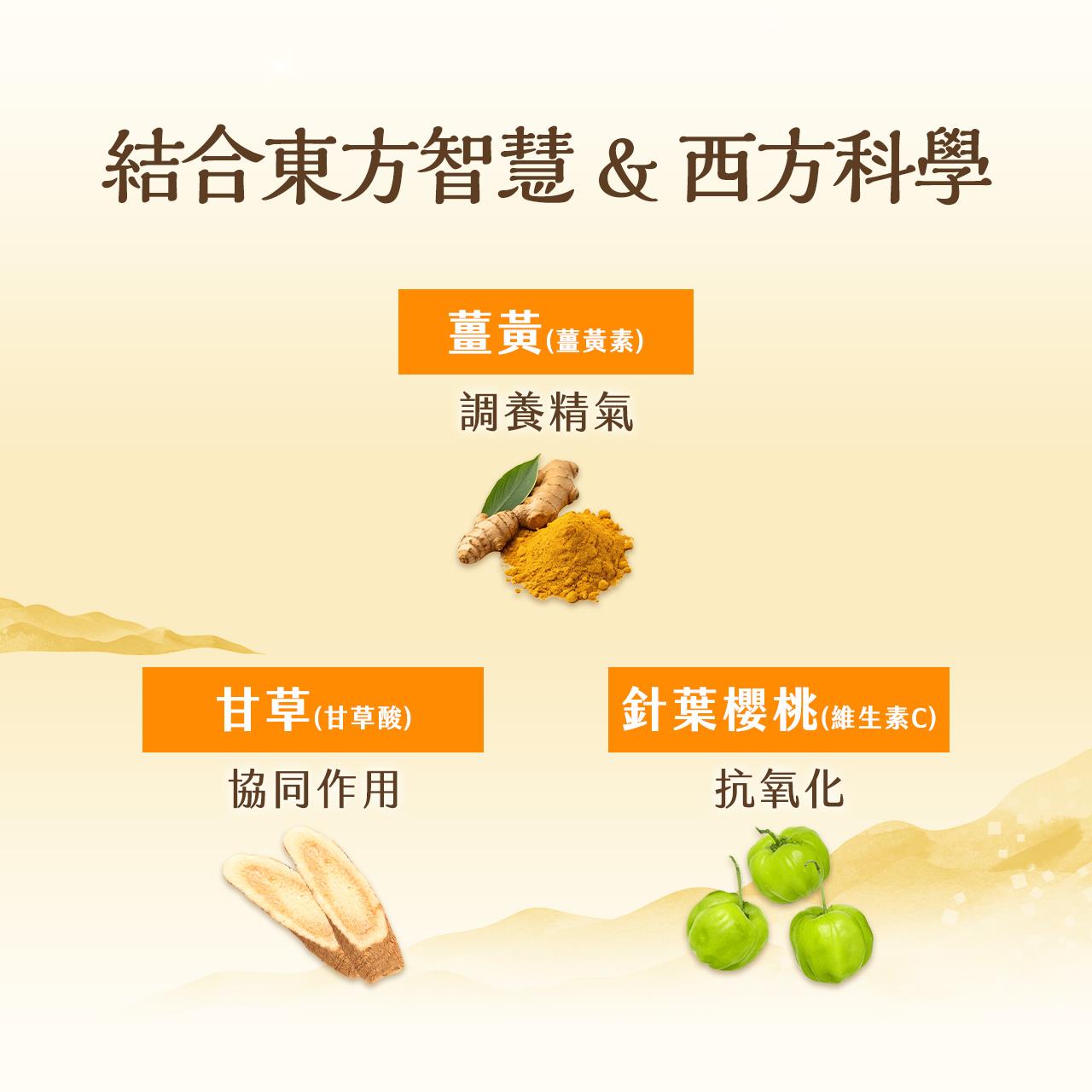 智慧本草 甘草薑黃維生素C飲 產品介紹