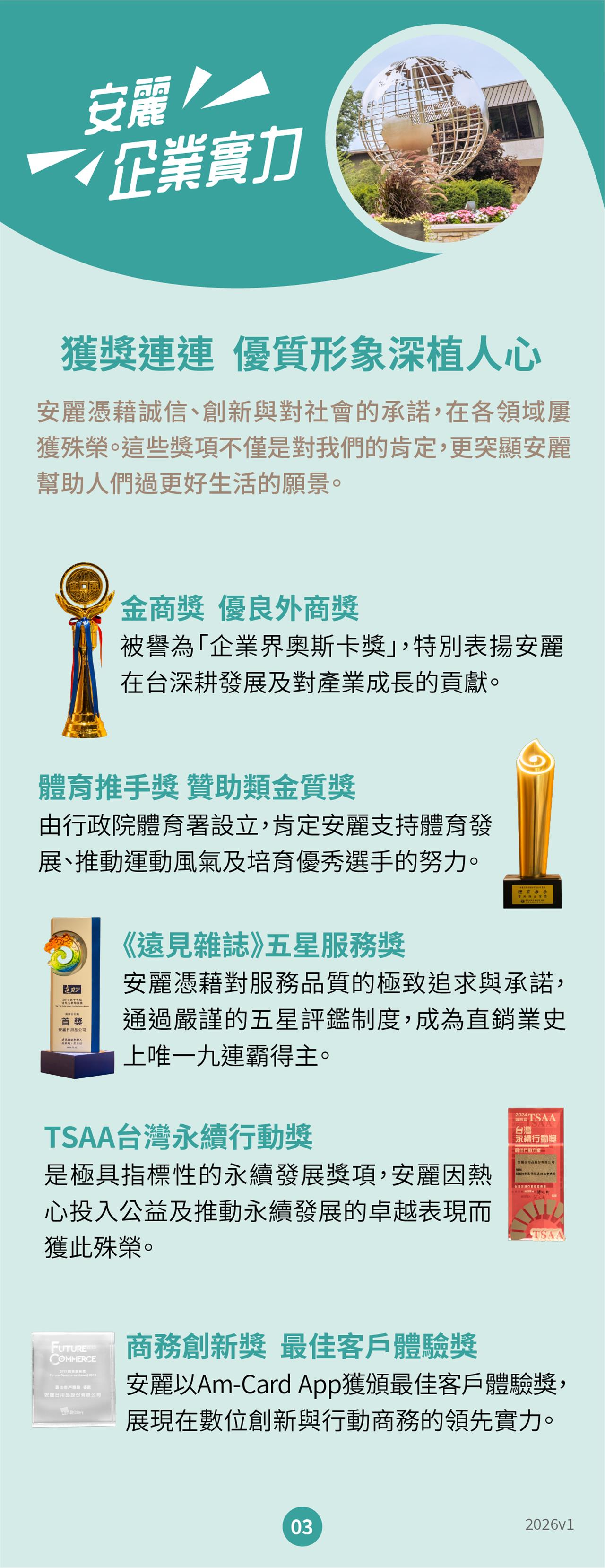 安麗 企業實力 獲獎連連 優質形象