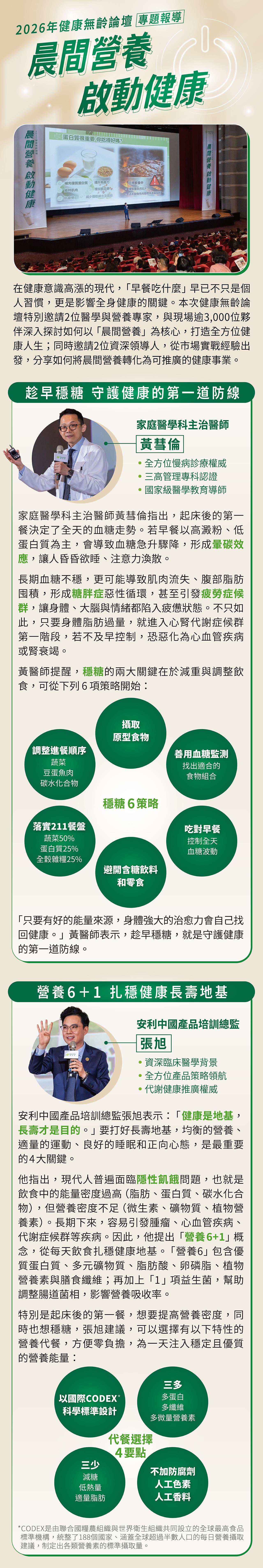 健康無齡論壇 晨間營養 啟動健康 黃彗倫 張旭