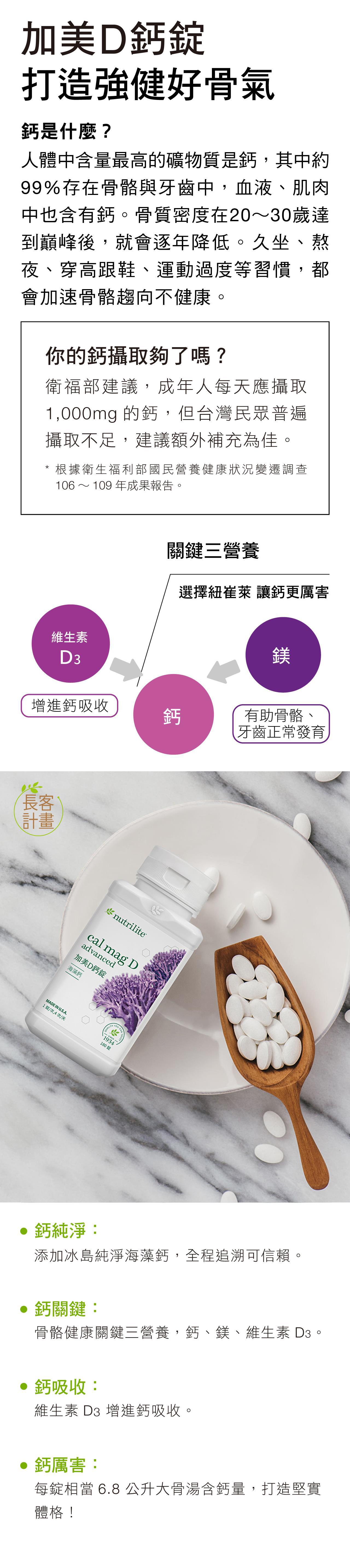 加美D鈣片 打造強健好骨氣